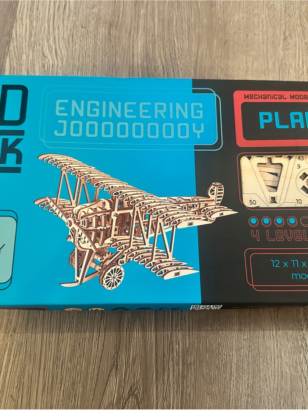 Vtg Machinery Wood Trick 3D puzzle Airplane Aircraft Plane Constructor Set NIB